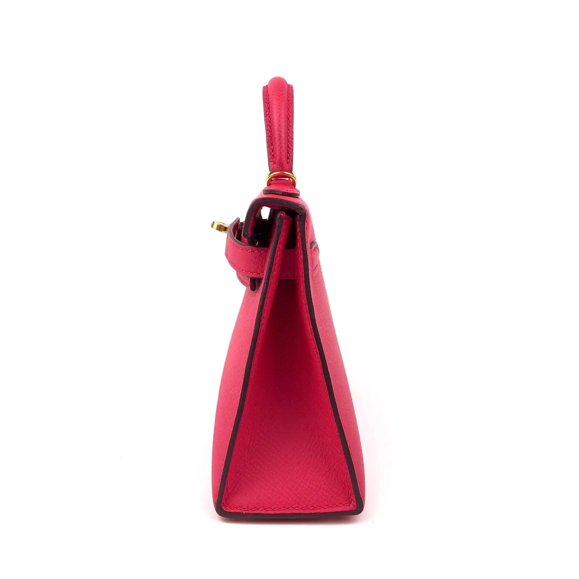 HERMES Kelly Mini 20 Rose Pink Epsom Bag