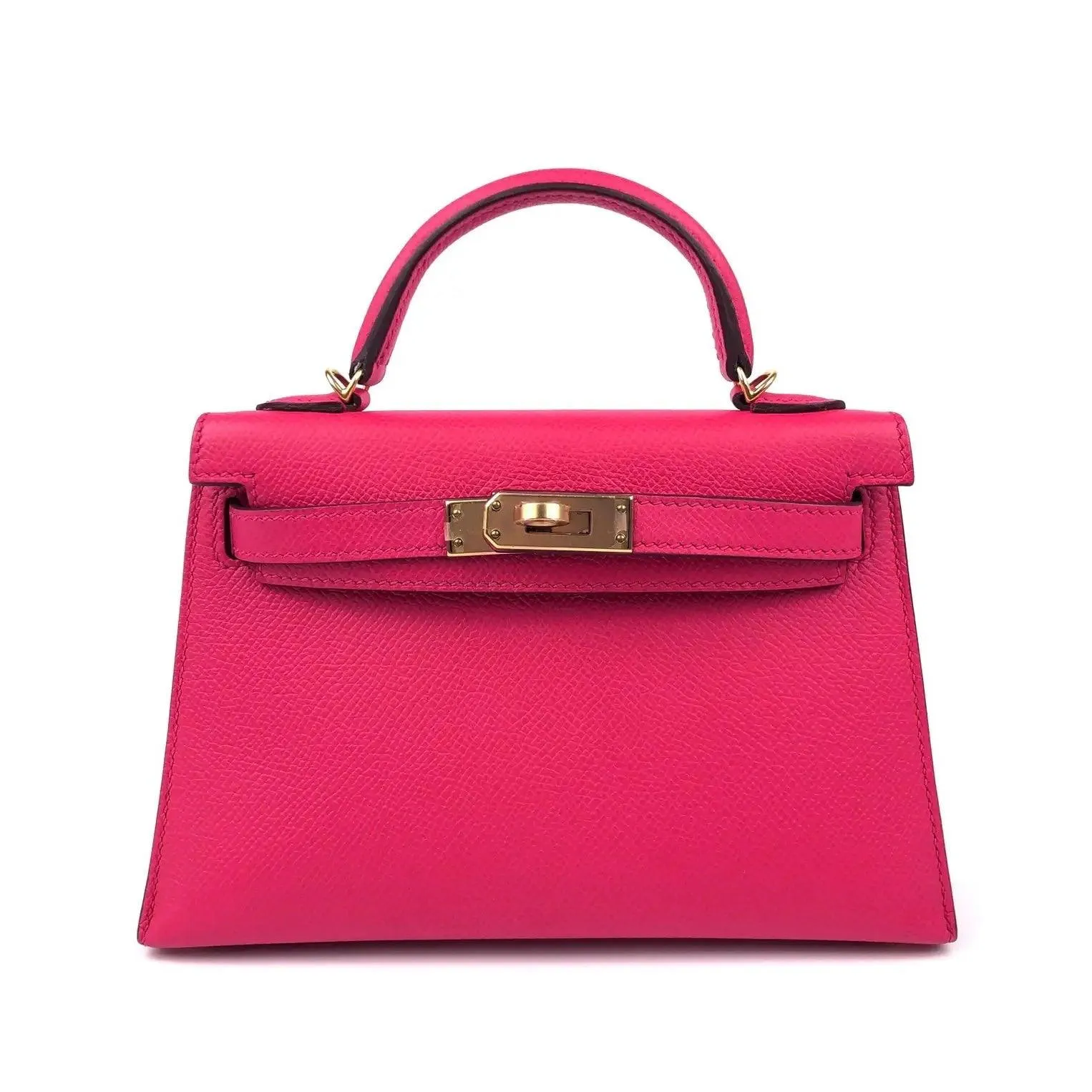 HERMES Kelly Mini 20 Rose Pink Epsom Bag