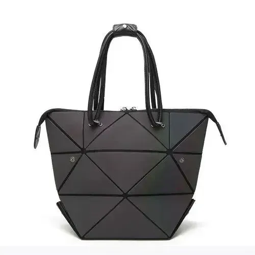 High Quality Geometric Rhombus PU Female Handbag