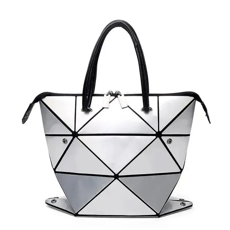 High Quality Geometric Rhombus PU Female Handbag