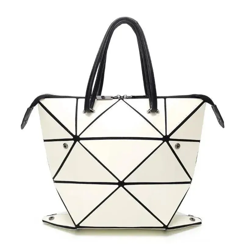 High Quality Geometric Rhombus PU Female Handbag