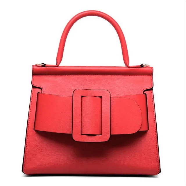 High Quality Luxury Womens Tote Bags Fashion Solid Belt Buckle Crossbody Bags European Large Capacity Handbags Shoulder Bag