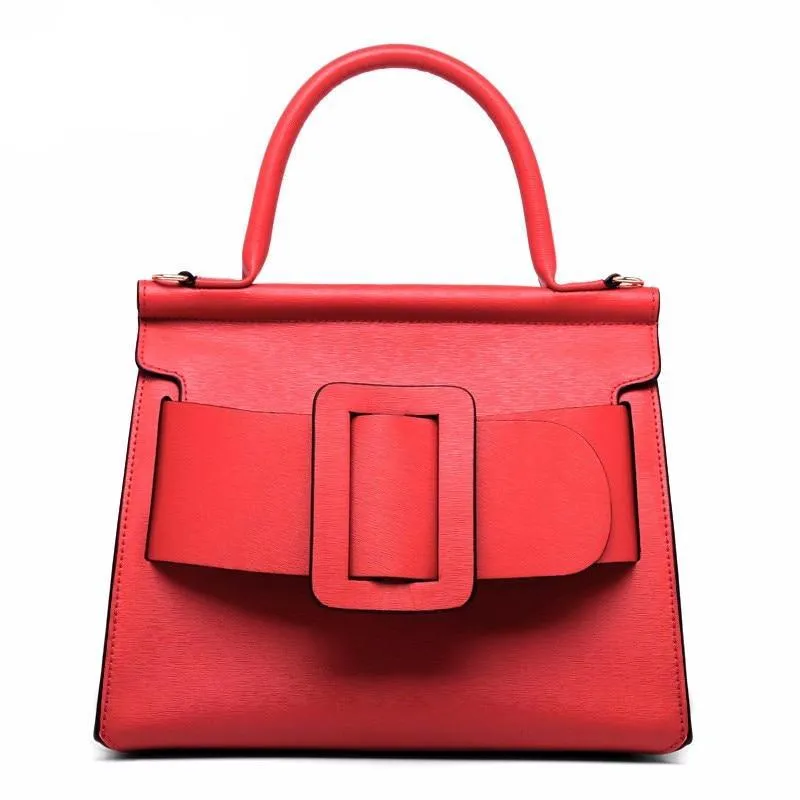 High Quality Luxury Womens Tote Bags Fashion Solid Belt Buckle Crossbody Bags European Large Capacity Handbags Shoulder Bag