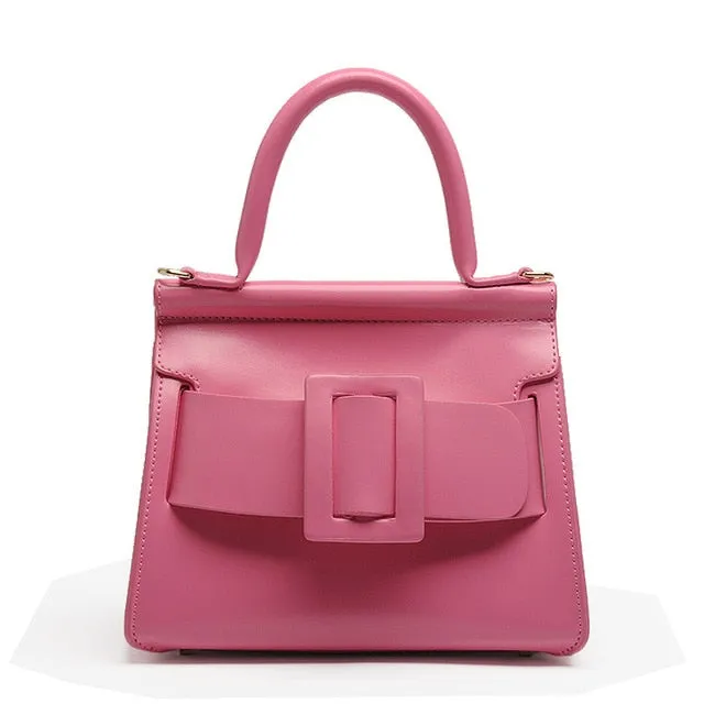 High Quality Luxury Womens Tote Bags Fashion Solid Belt Buckle Crossbody Bags European Large Capacity Handbags Shoulder Bag