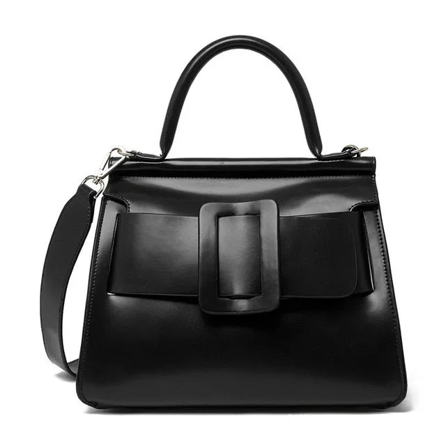 High Quality Luxury Womens Tote Bags Fashion Solid Belt Buckle Crossbody Bags European Large Capacity Handbags Shoulder Bag