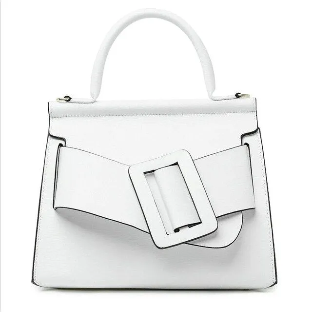 High Quality Luxury Womens Tote Bags Fashion Solid Belt Buckle Crossbody Bags European Large Capacity Handbags Shoulder Bag