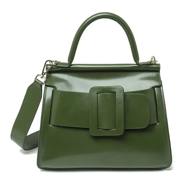 High Quality Luxury Womens Tote Bags Fashion Solid Belt Buckle Crossbody Bags European Large Capacity Handbags Shoulder Bag
