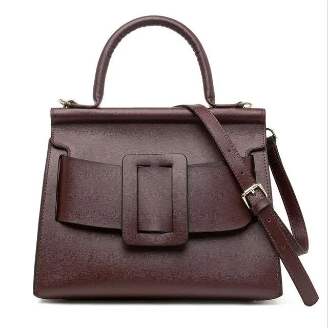 High Quality Luxury Womens Tote Bags Fashion Solid Belt Buckle Crossbody Bags European Large Capacity Handbags Shoulder Bag