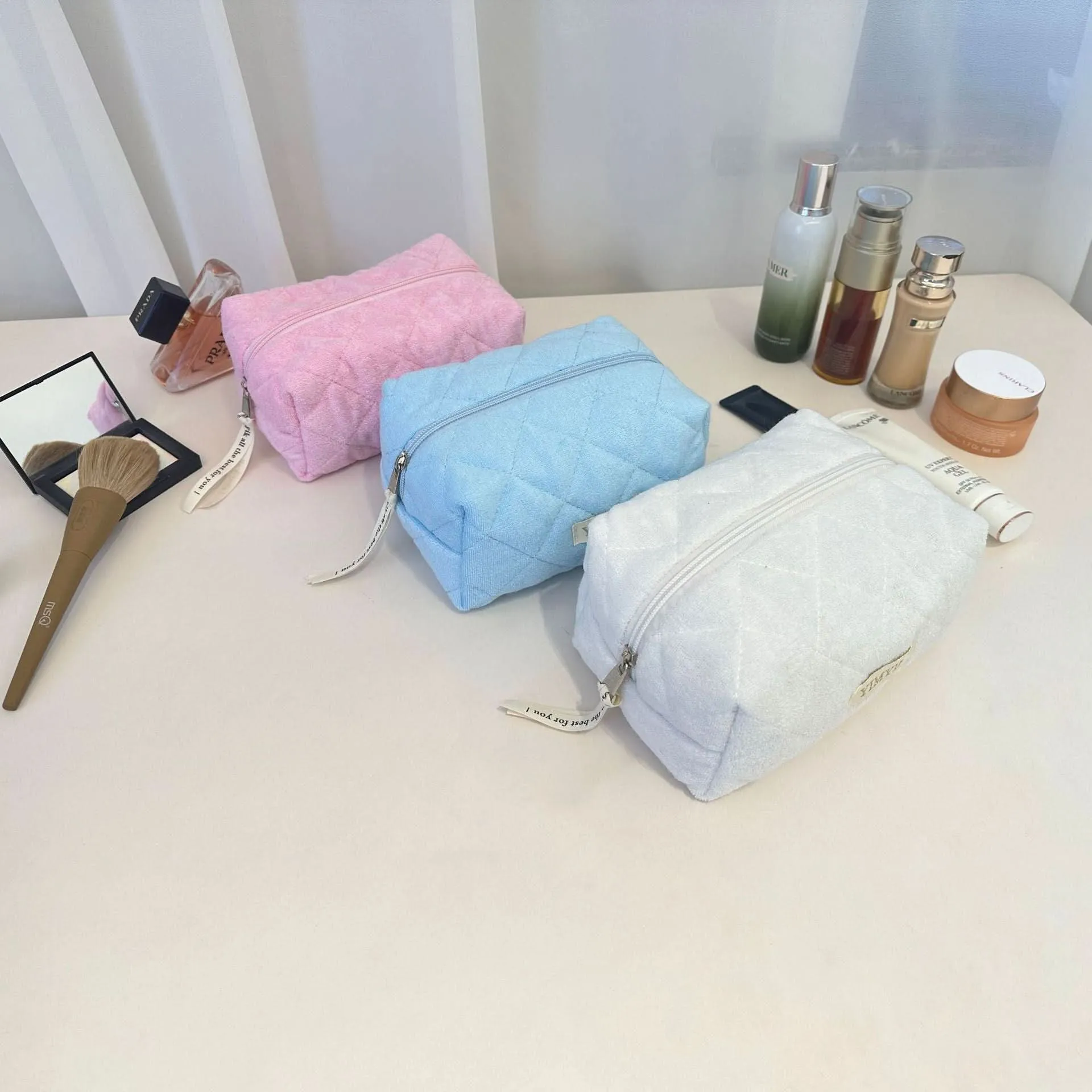 High-Value Plush Cosmetic Bag - Cute Travel Storage for Girls