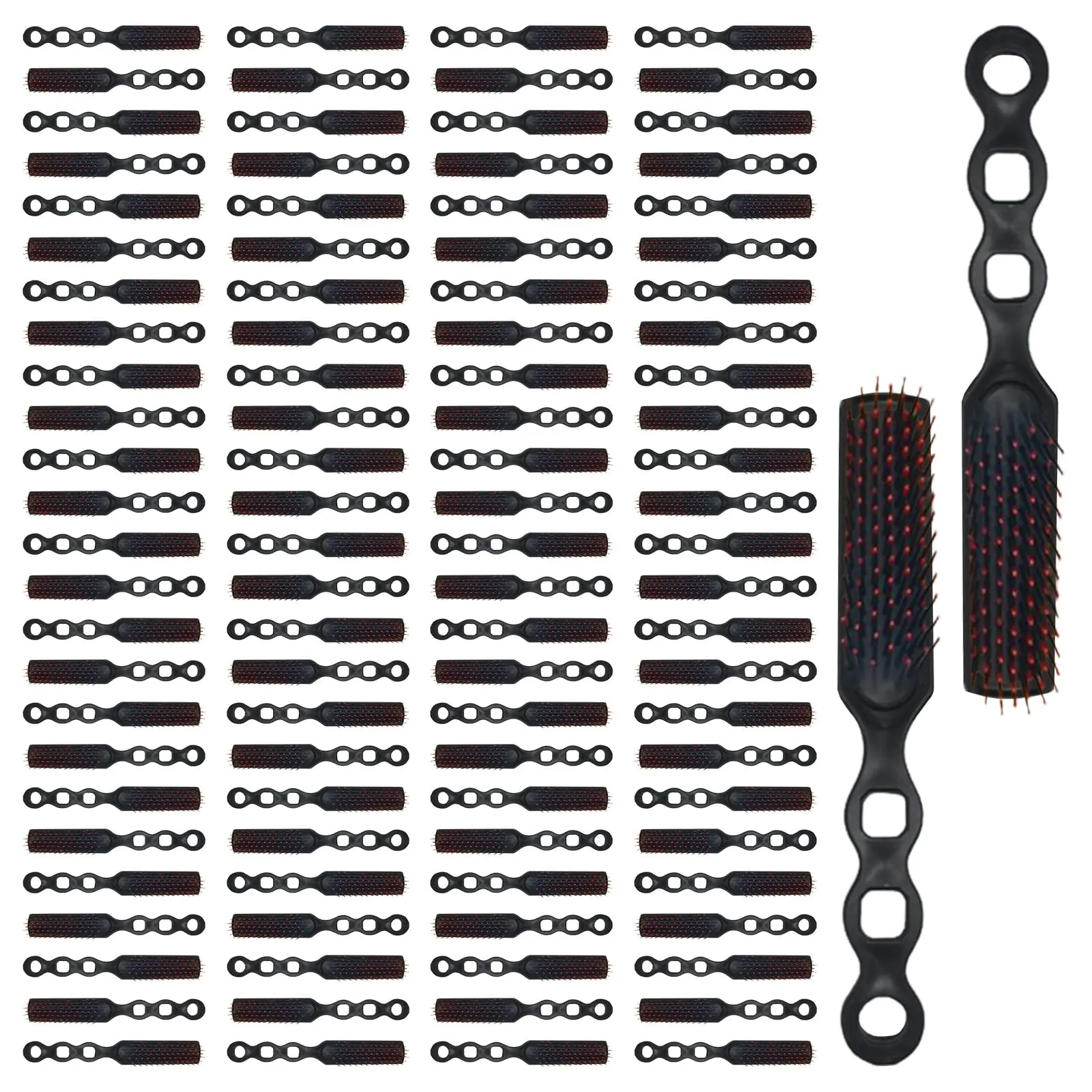 Hyuetrsa 100 Pack Bulk Hair Brushes for Homeless,Black Hairbrush Detangling Brush Vent Hairbrush Comb Hair Brush for Curly Hair Suitable for Homeless,Shelter,Hotel,Nursing Home,Charity Church