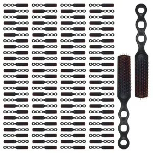 Hyuetrsa 100 Pack Bulk Hair Brushes for Homeless,Black Hairbrush Detangling Brush Vent Hairbrush Comb Hair Brush for Curly Hair Suitable for Homeless,Shelter,Hotel,Nursing Home,Charity Church