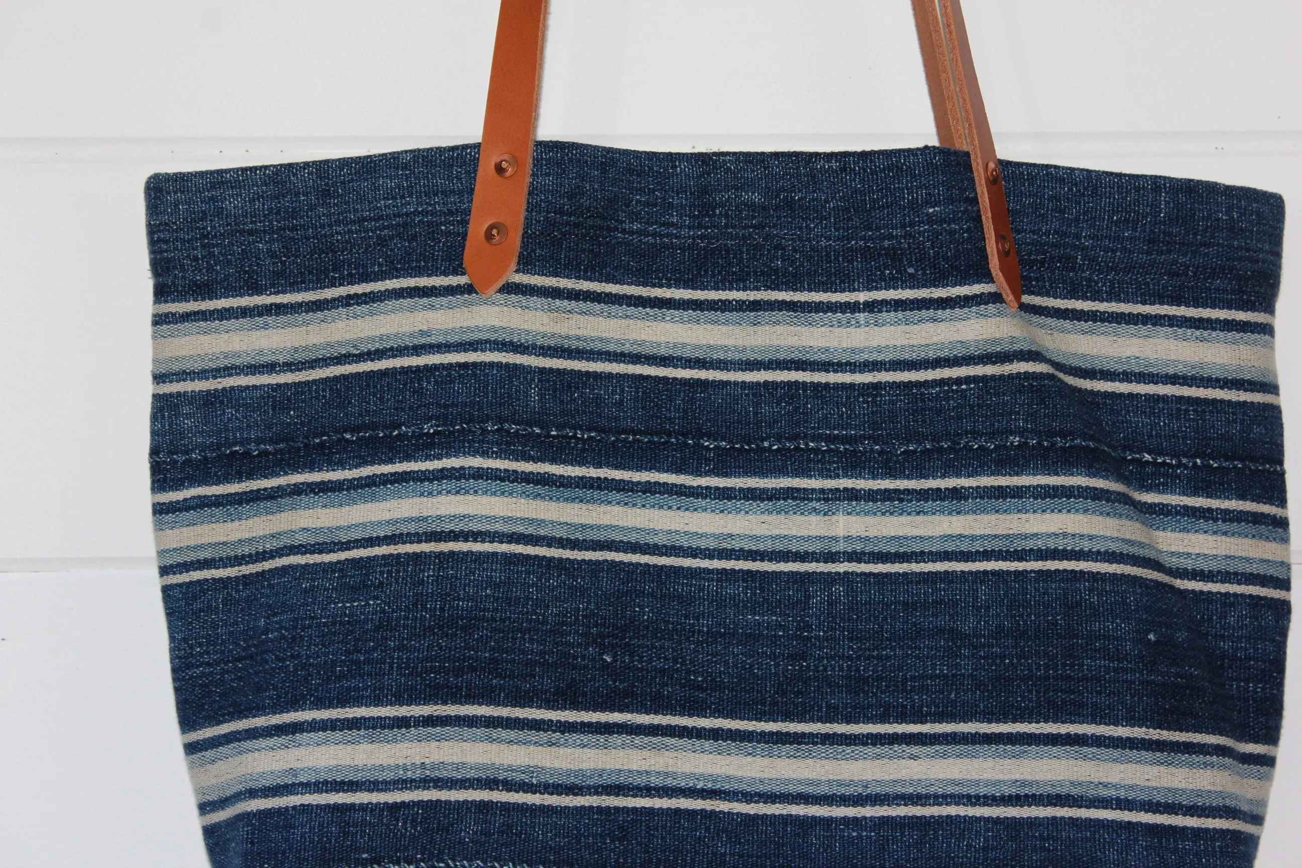 Indigo Stripe Tote