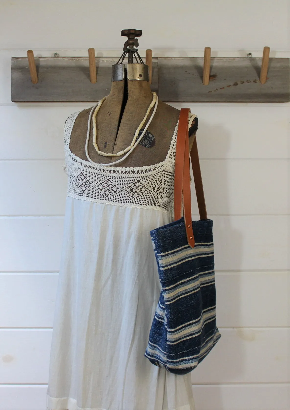 Indigo Stripe Tote