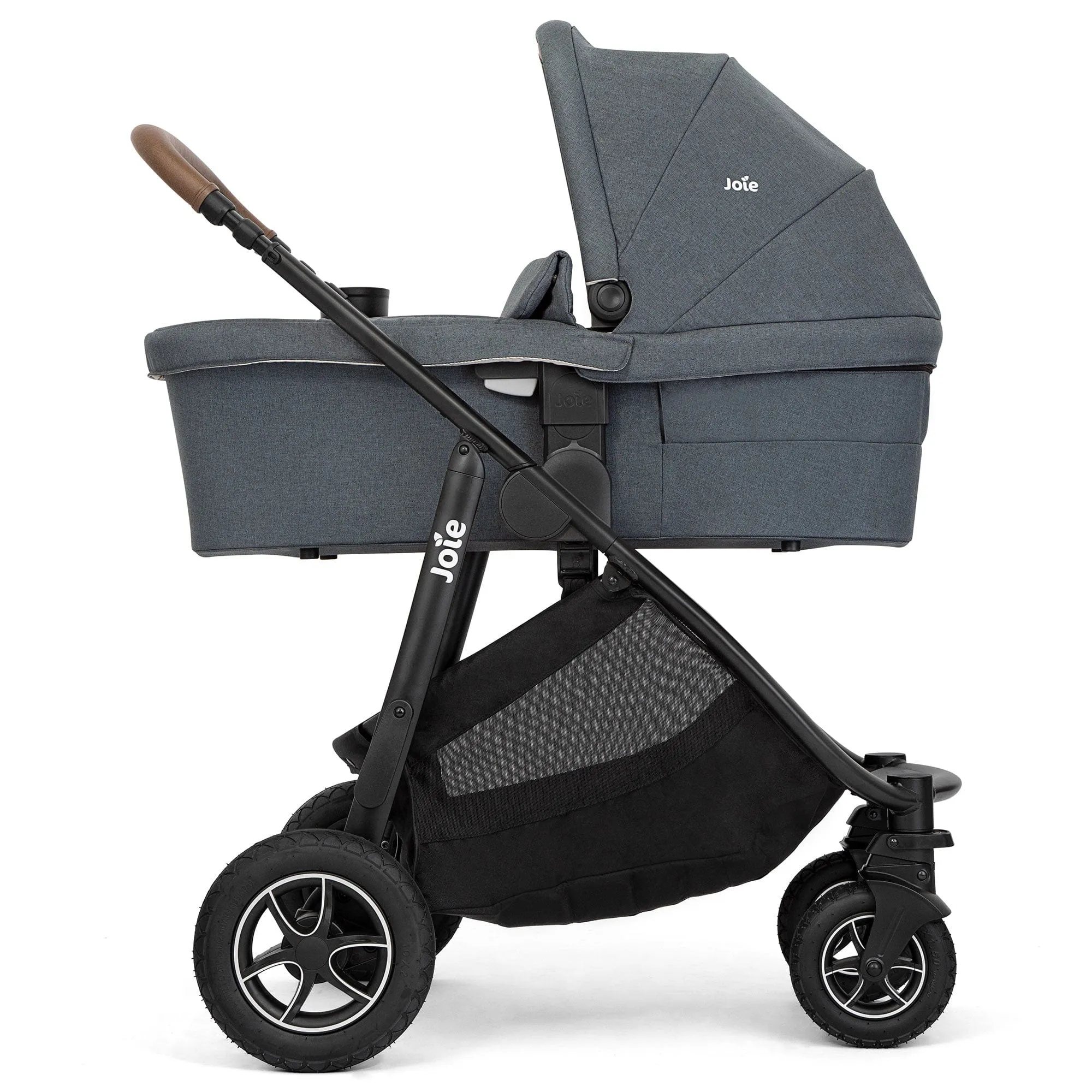 Joie Versatrax Stroller and Ramble XL Carrycot in Moonlight