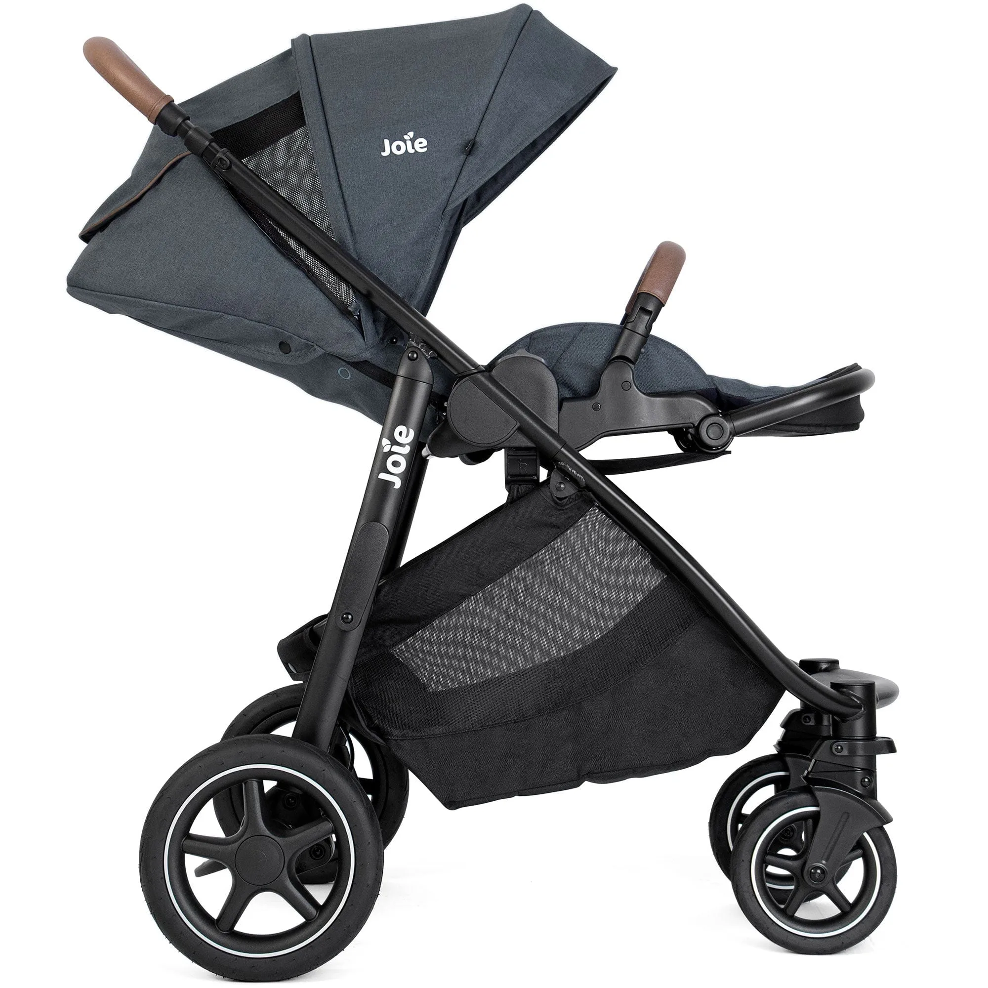 Joie Versatrax Stroller and Ramble XL Carrycot in Moonlight