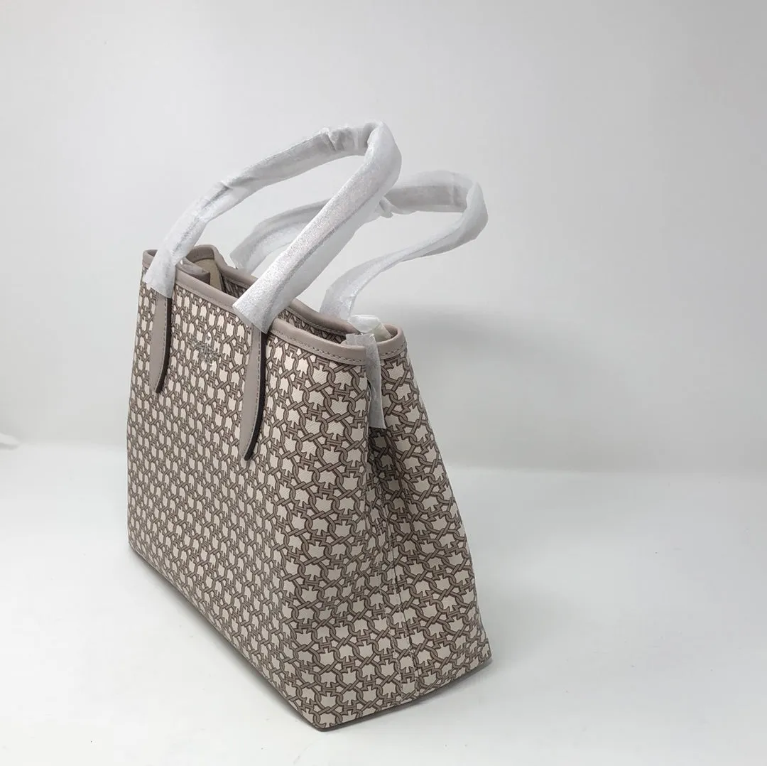 Kate Spade Ivory and Light Brown Top Handle Mini Tote with Crossbody
