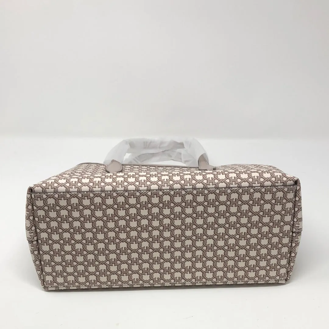 Kate Spade Ivory and Light Brown Top Handle Mini Tote with Crossbody