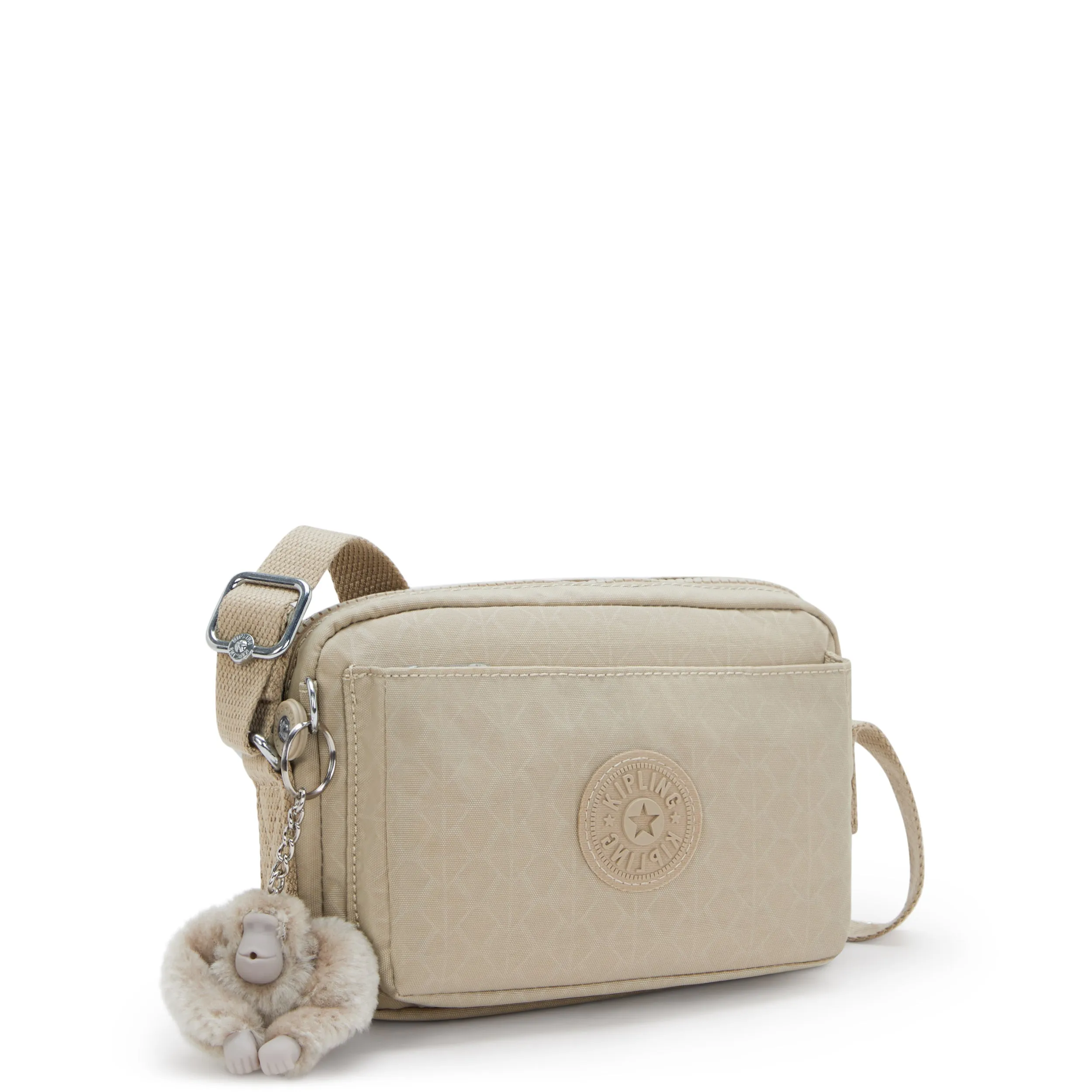 Kipling Abanu Signature Beige Embossed Small Crossbody Bag I7248-96A