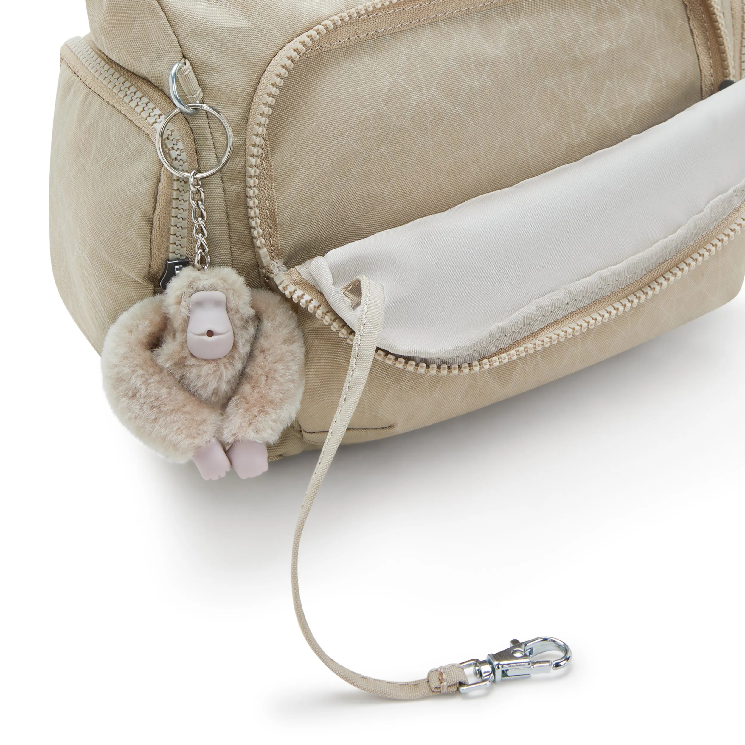 Kipling Gabb S Signature Beige Embossed Medium Crossbody Bag I4611-96A