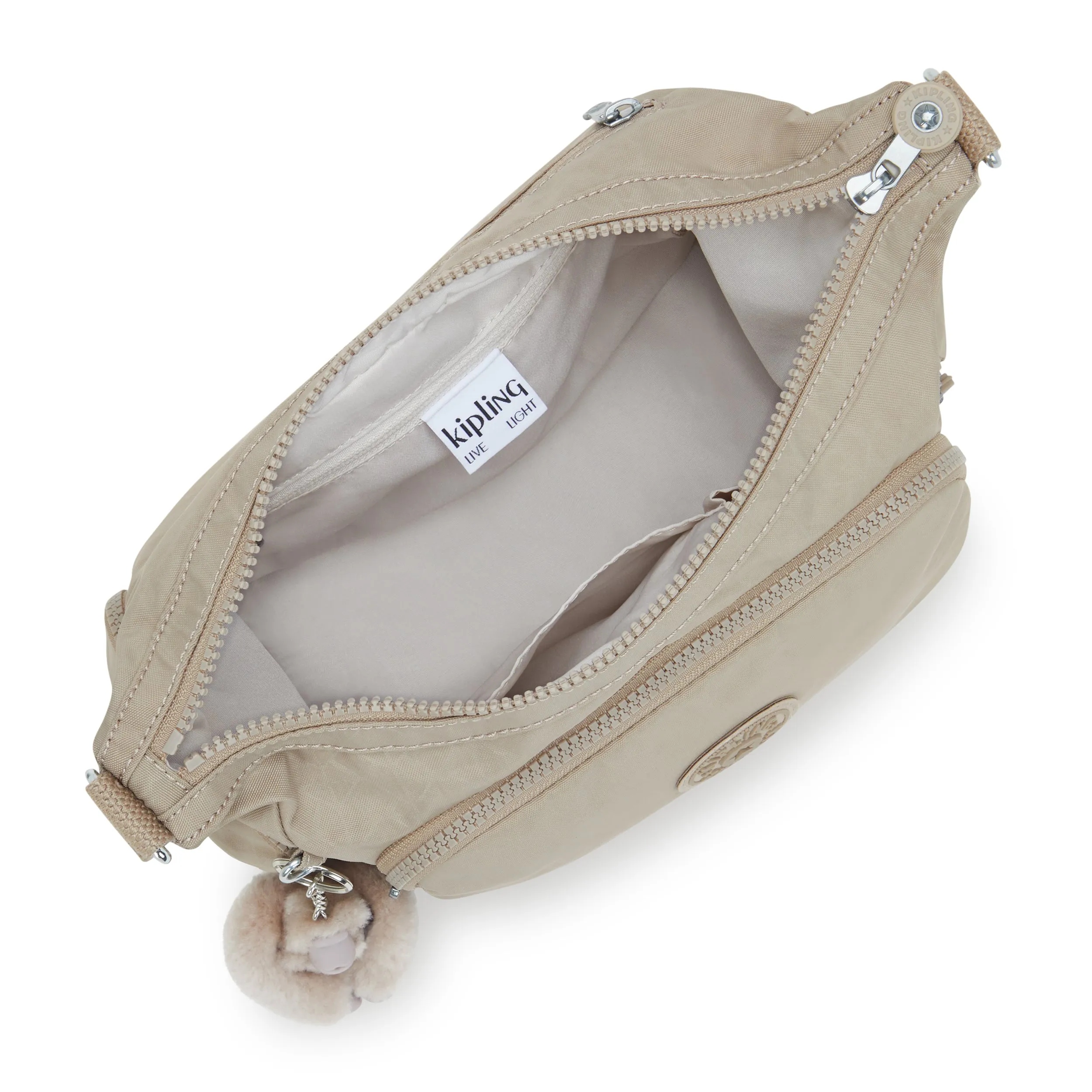 Kipling Gabb S Signature Beige Embossed Medium Crossbody Bag I4611-96A