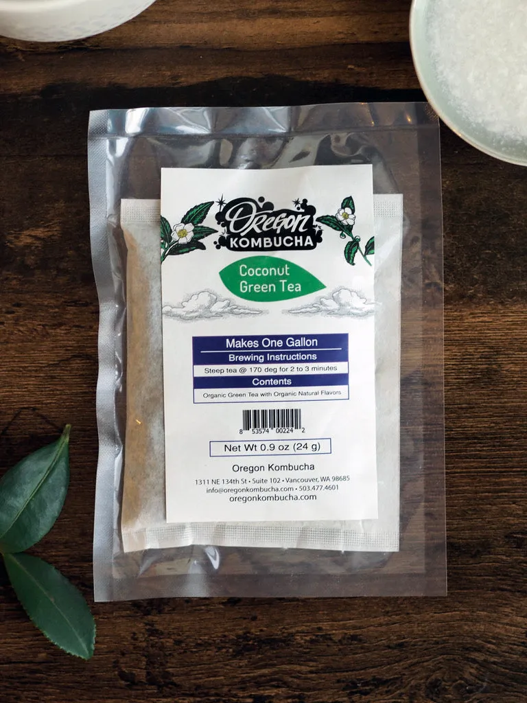 Kombucha Flavor Pack - Three GREEN Teas with Kombucha SCOBY