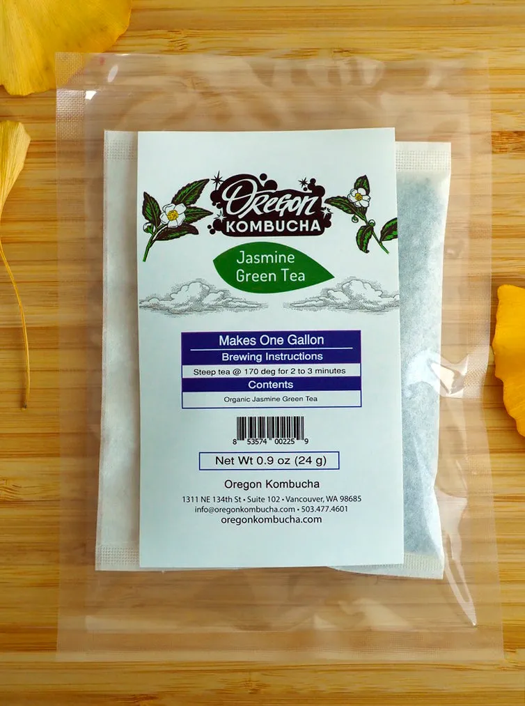 Kombucha Flavor Pack - Three GREEN Teas with Kombucha SCOBY