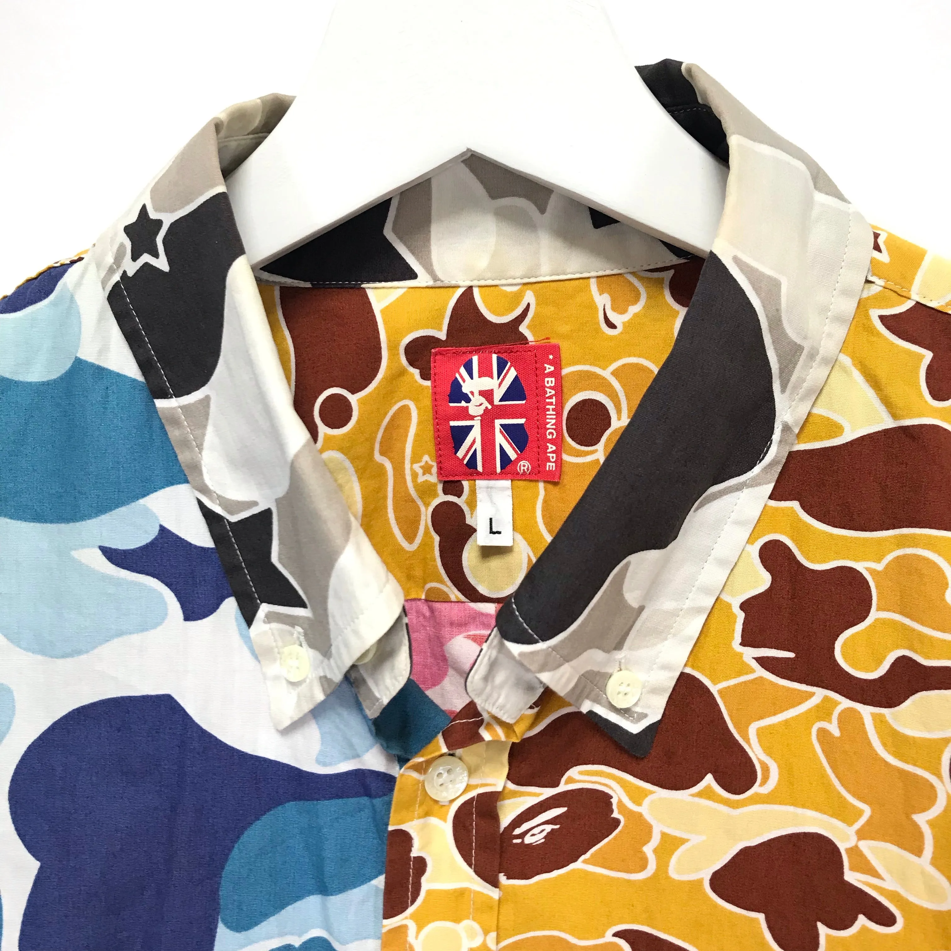 [L] A Bathing Ape Bape Vintage Crazy Camo L/S Shirt