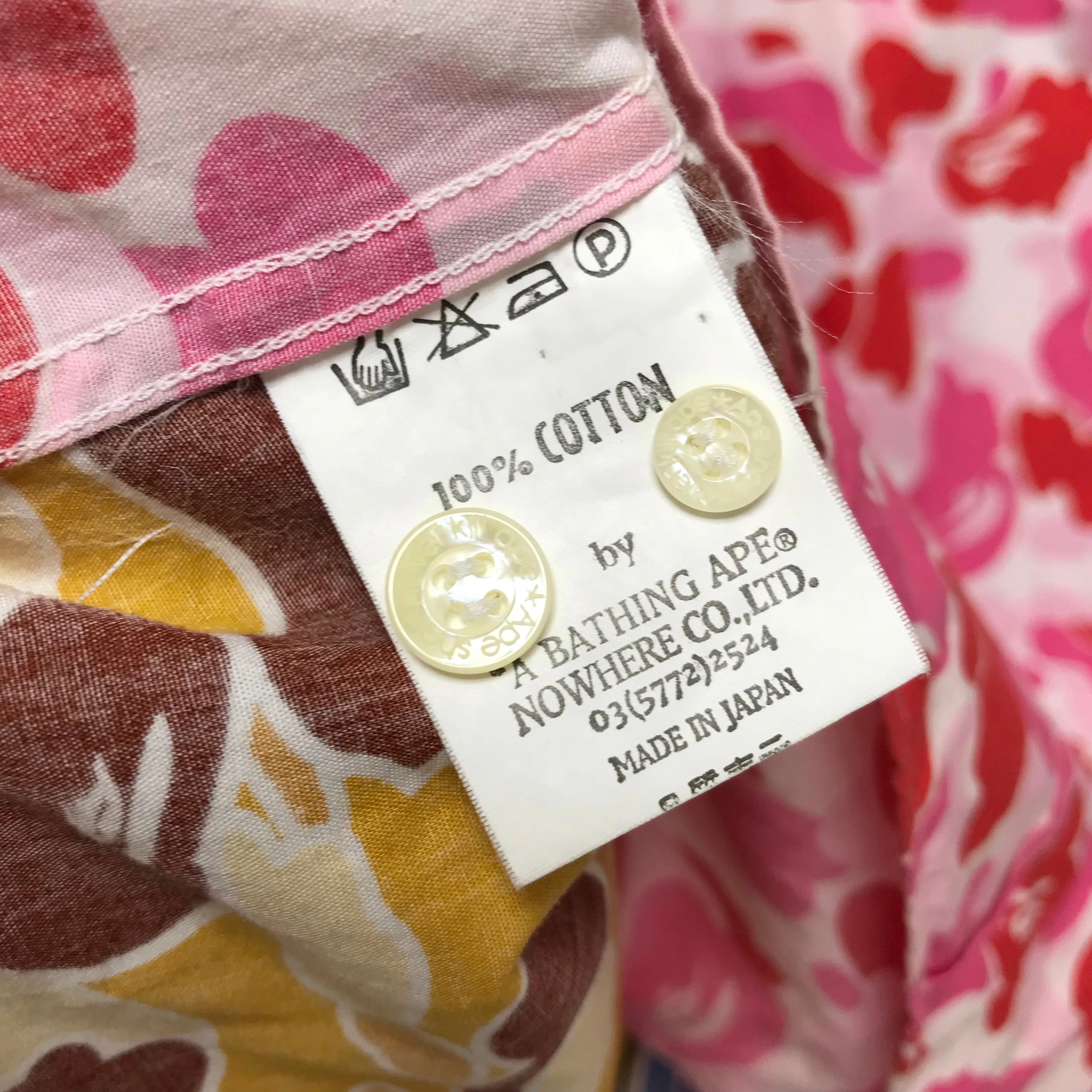 [L] A Bathing Ape Bape Vintage Crazy Camo L/S Shirt