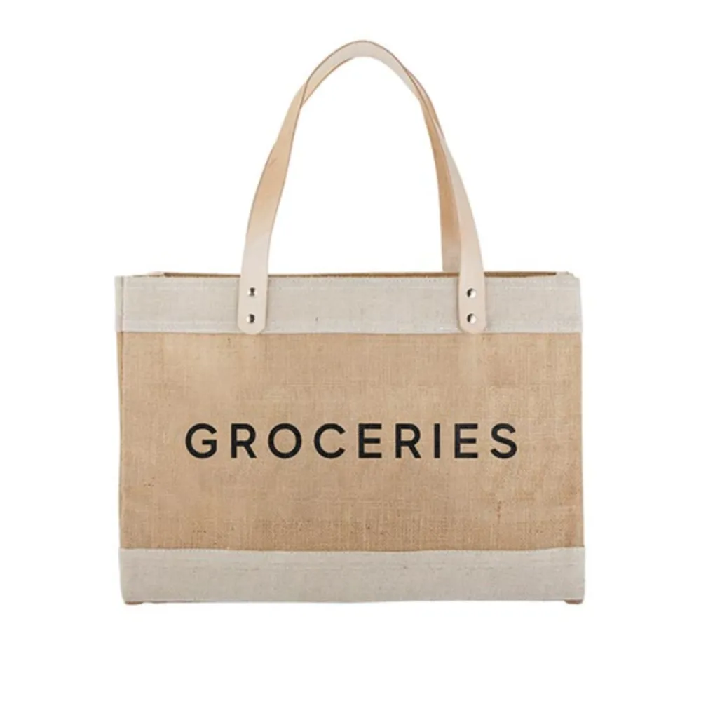 Large Natural Market Tote - Groceries