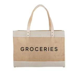 Large Natural Market Tote - Groceries