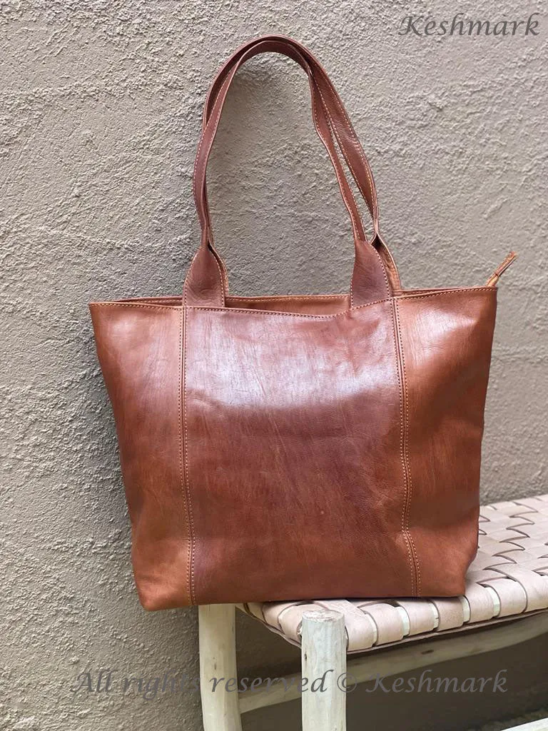 Large tote bag, Shopping leather bag, Tote leather bag, Leather tote bag, Woman leather tote, Woman shoulder bag, Travel bag