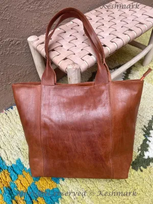 Large tote bag, Shopping leather bag, Tote leather bag, Leather tote bag, Woman leather tote, Woman shoulder bag, Travel bag