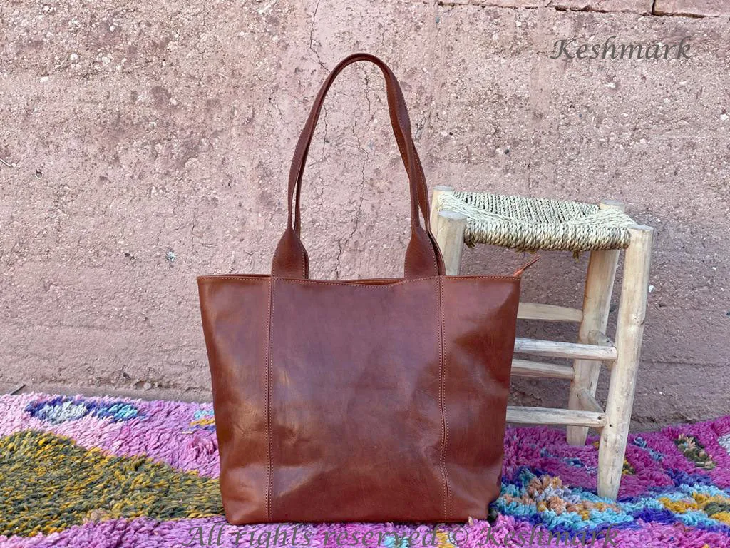 Large tote bag, Shopping leather bag, Tote leather bag, Leather tote bag, Woman leather tote, Woman shoulder bag, Travel bag