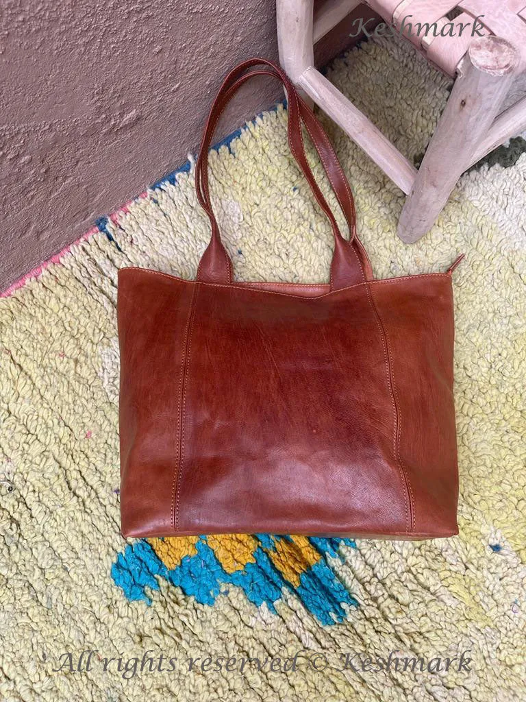 Large tote bag, Shopping leather bag, Tote leather bag, Leather tote bag, Woman leather tote, Woman shoulder bag, Travel bag