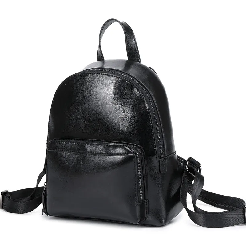 Leather Backpack Women Top Grain Leather Backpack Purse Top Natural Cowhide Leather City Backpack Leather Travel Rucksack SX3096