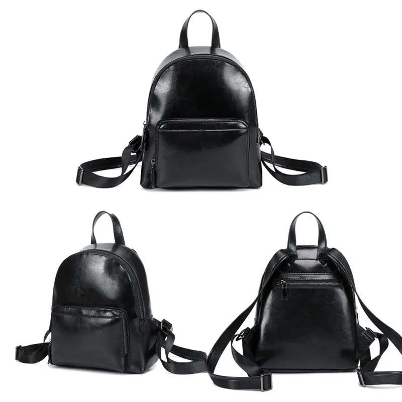 Leather Backpack Women Top Grain Leather Backpack Purse Top Natural Cowhide Leather City Backpack Leather Travel Rucksack SX3096