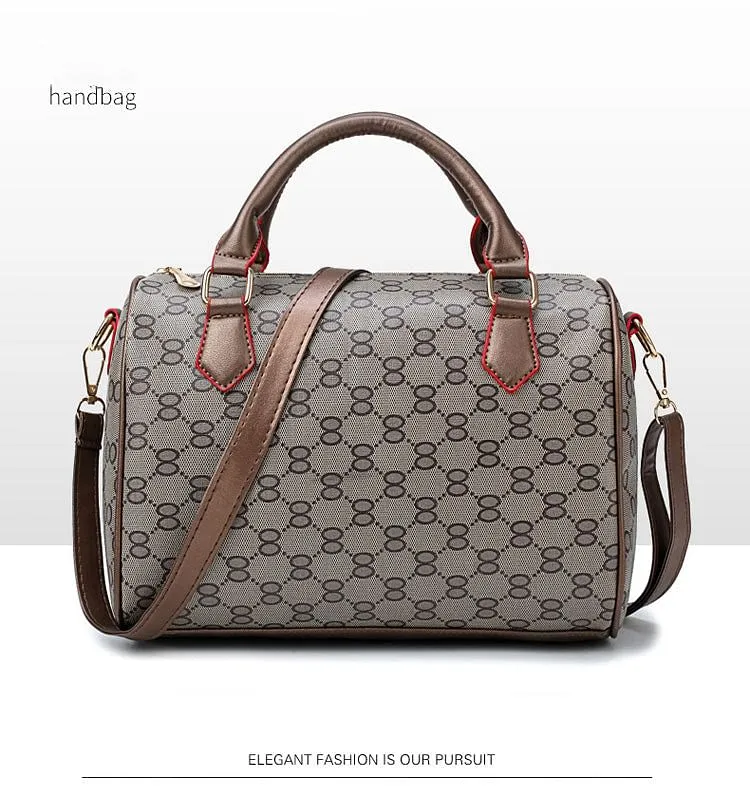 Leather Handbag Ladies Fashion A Whole Set