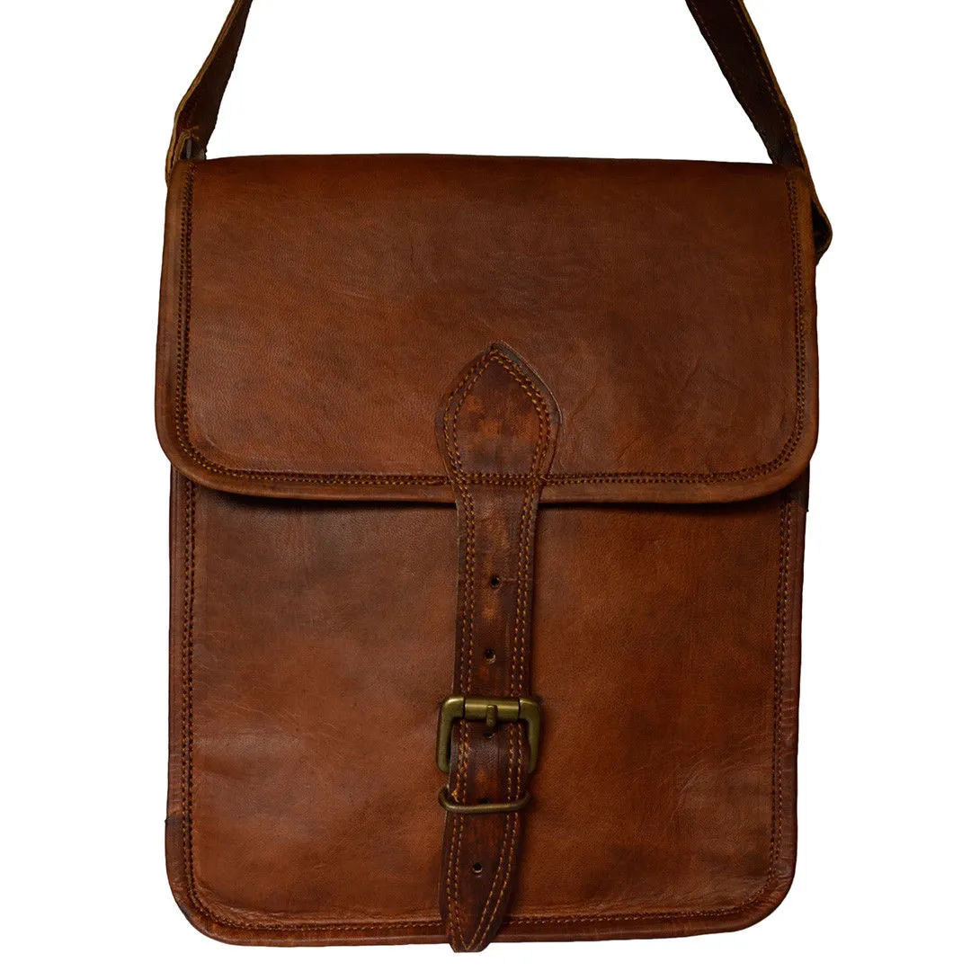 Leather Tablet Messenger Bag 13 Inch