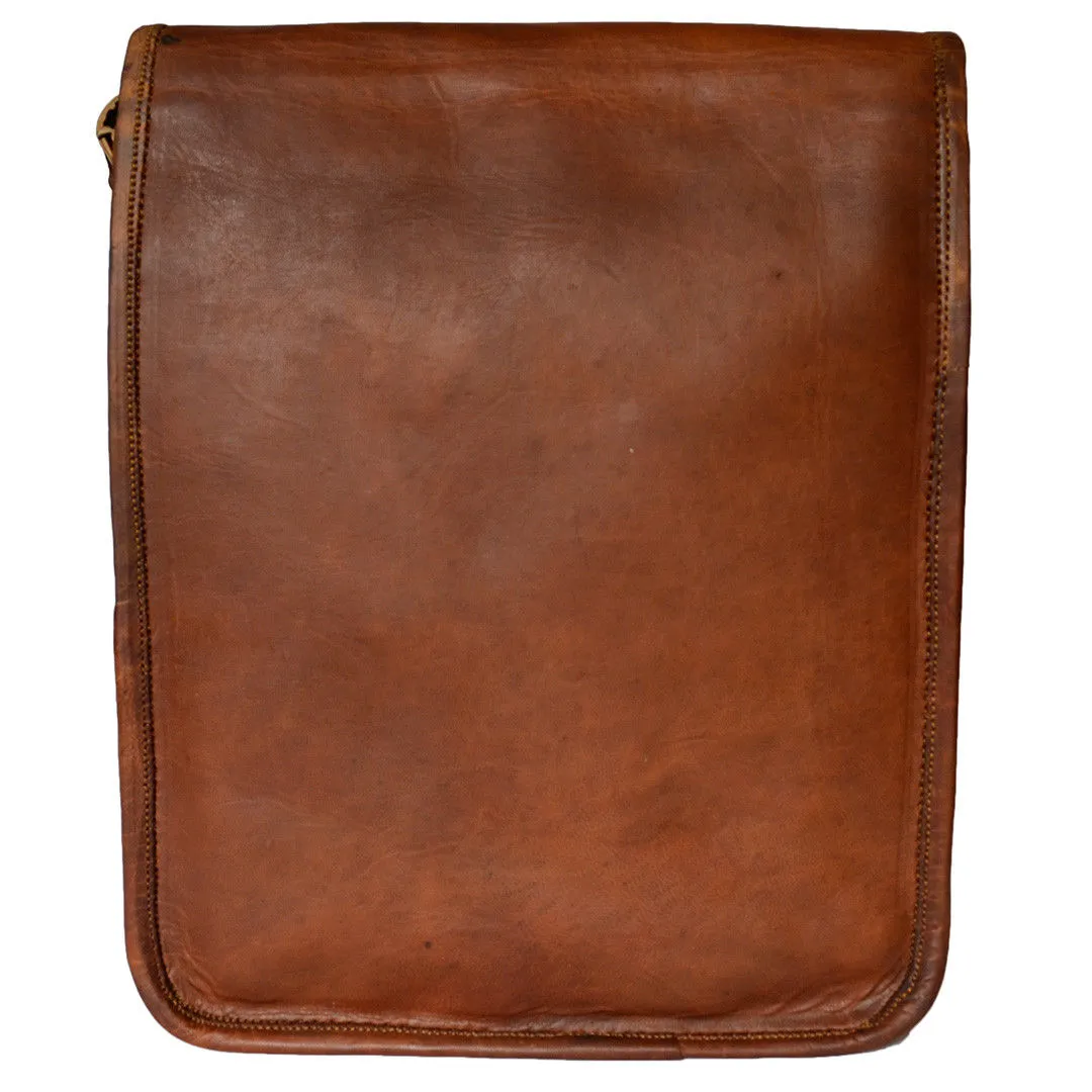 Leather Tablet Messenger Bag 13 Inch