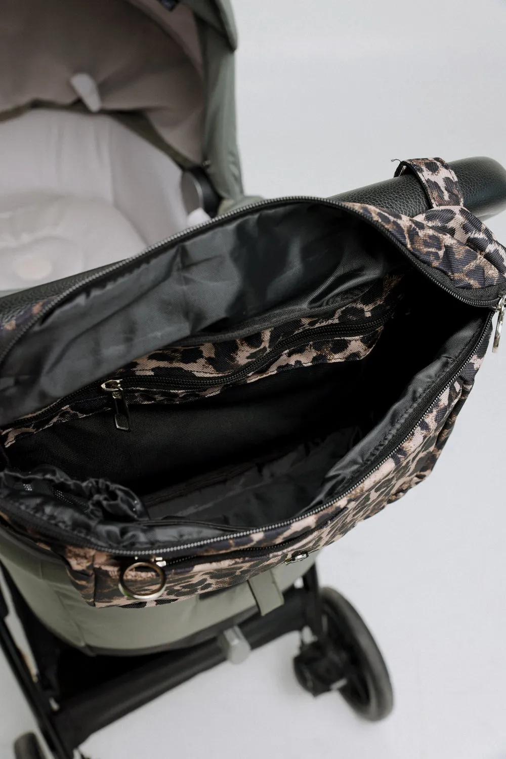 Leopard Stroller Organizer Bag