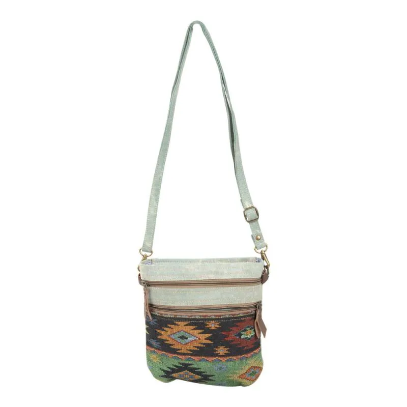 Light Green Rug Two Zipper Crossbody
