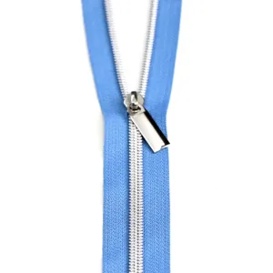 Limited Edition: Blue Jean #5 Nylon Coil Zippers: 3 Yards with 9 Pulls
