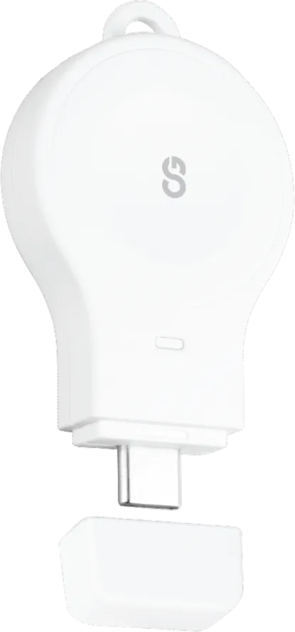 LOGiiX Apple Watch Charger with carabiner - White