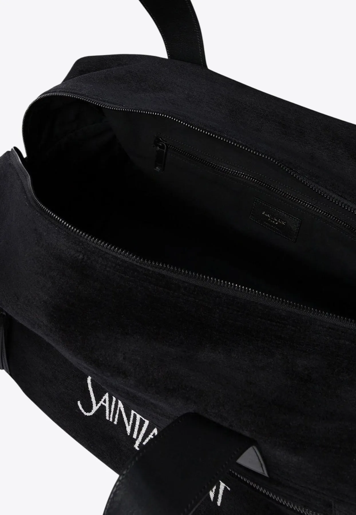 Logo Jacquard Velvet Duffel Bag