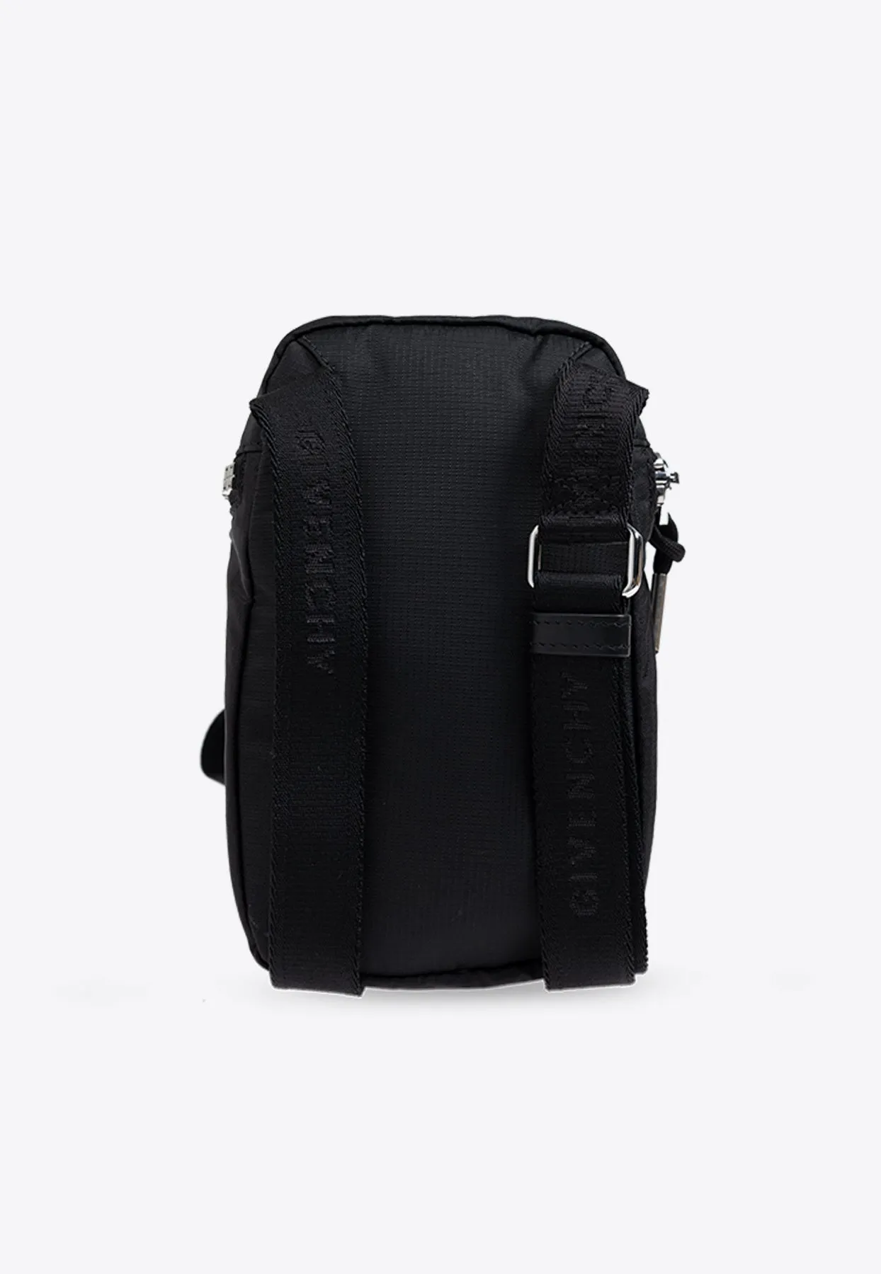 Logo Print Ripstop Nylon Messenger Bag