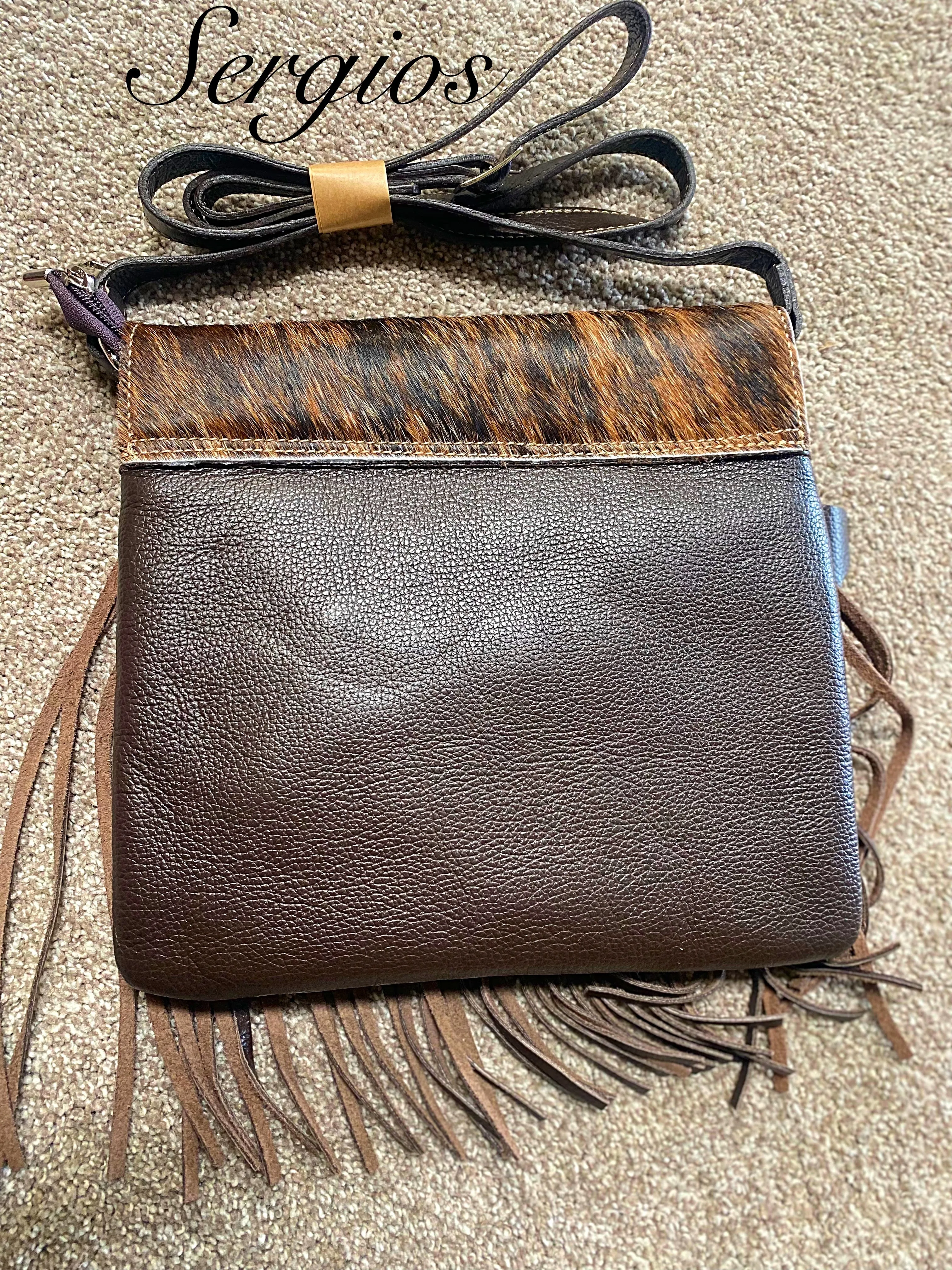 Longhorn cowhide crossbody