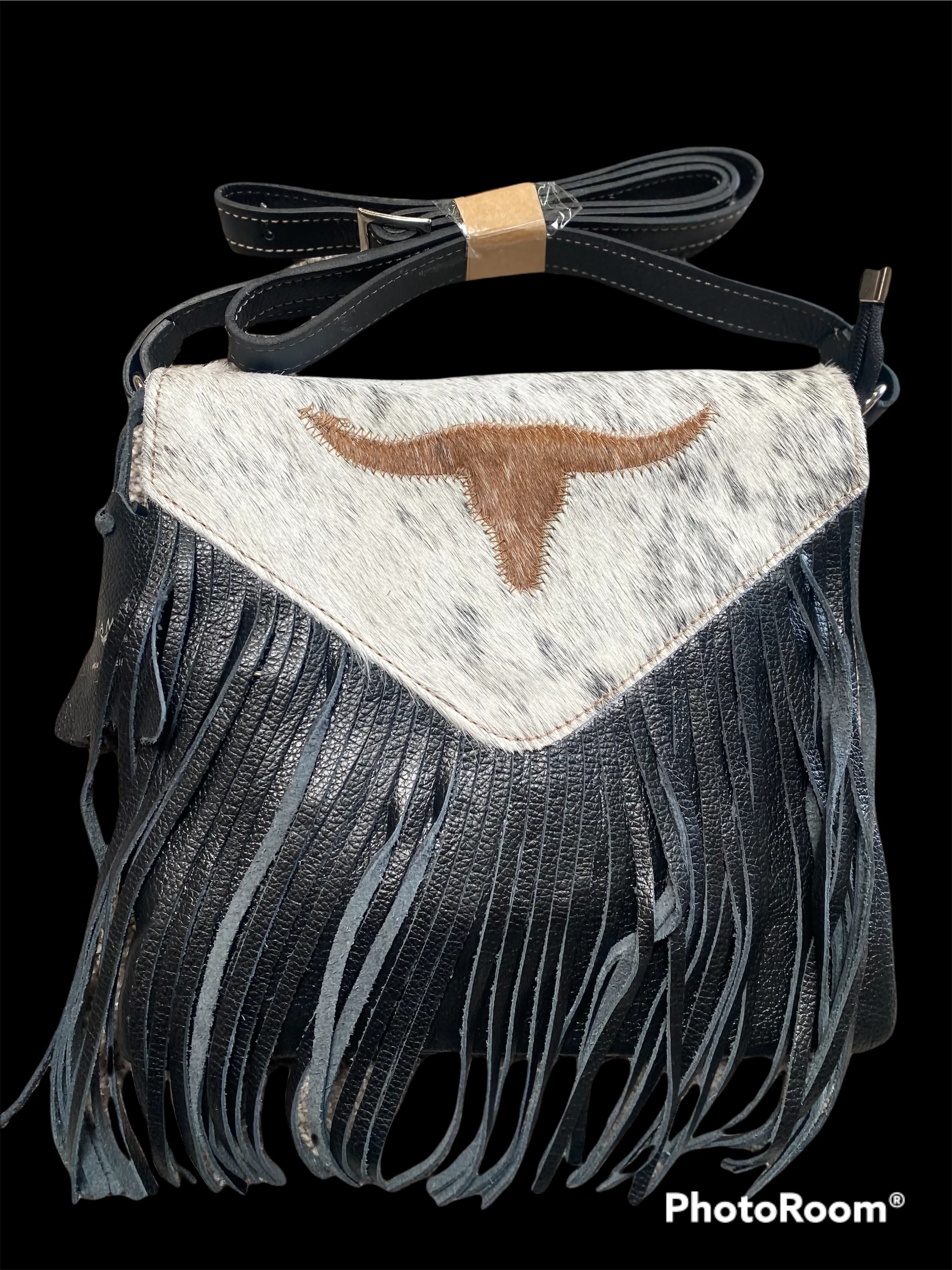 Longhorn cowhide crossbody