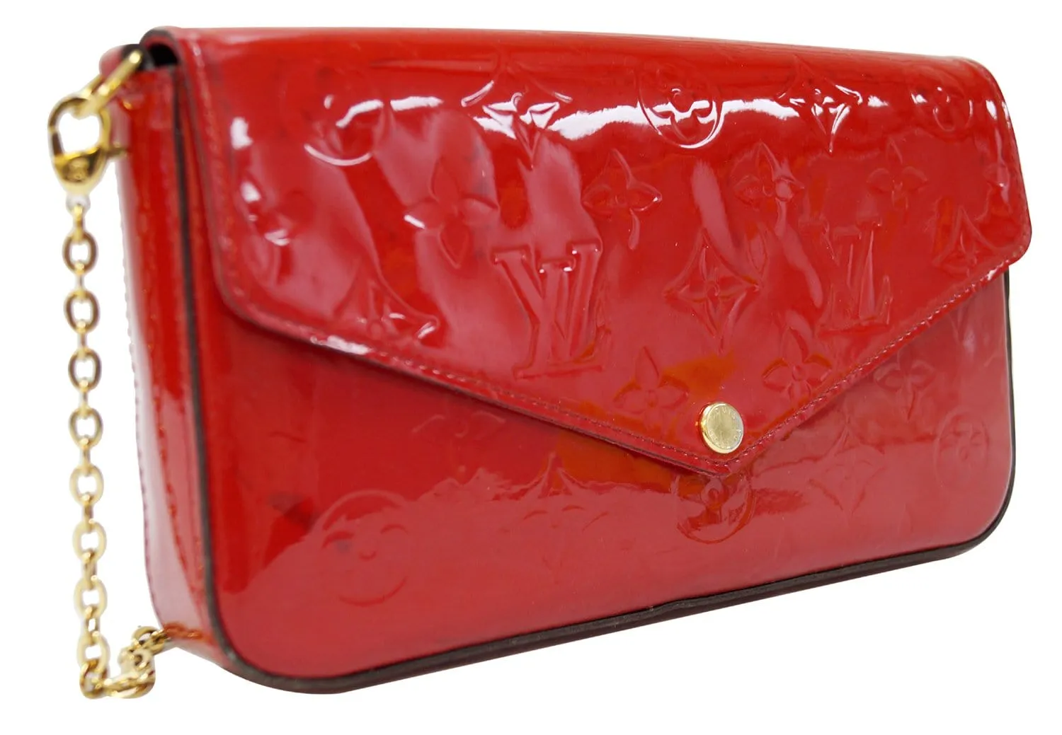 LOUIS VUITTON Cerise Monogram Vernis Pochette Felicie Crossbody Bag
