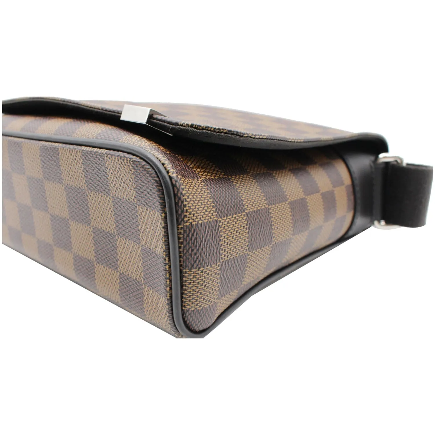 LOUIS VUITTON District PM Damier Ebene Canvas Messenger Bag Brown