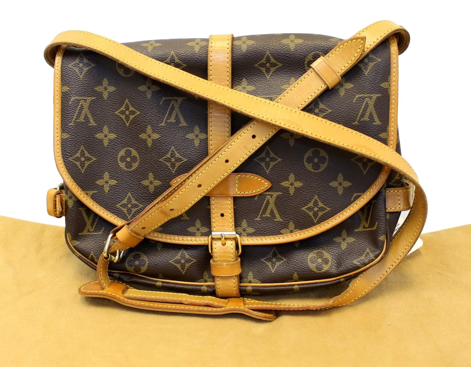 LOUIS VUITTON Monogram Canvas Saumur 30 Crossbody Bag